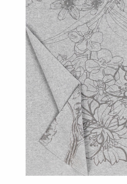 Summer Flower Schal 30 x 180 - silvergrey