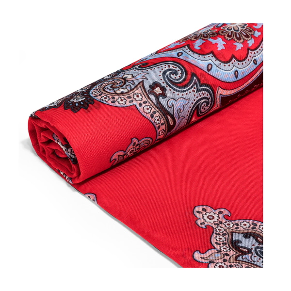Ornament Paisley 70x180 - red/wine