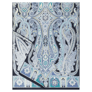 Harfen Paisley 70x170 - iceblue/navy