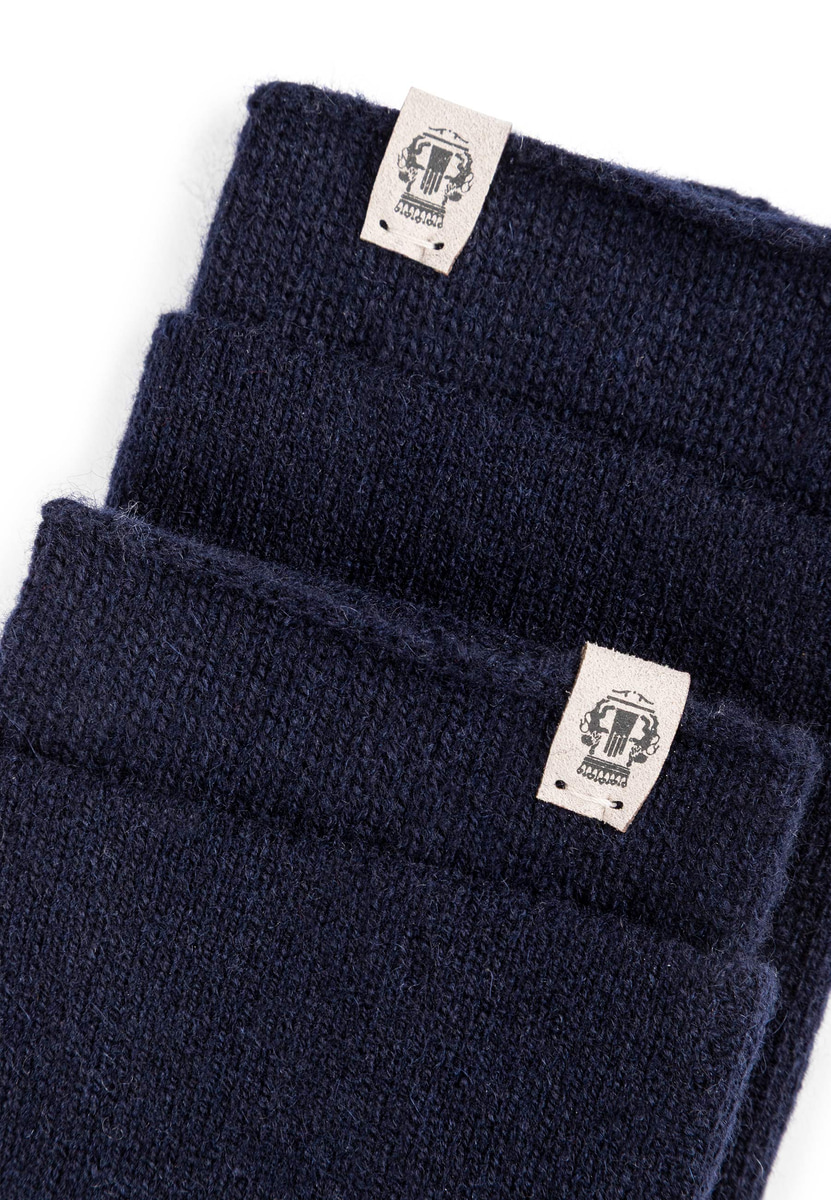 Pure Cashmere Stulpenhandschuhe  - navy