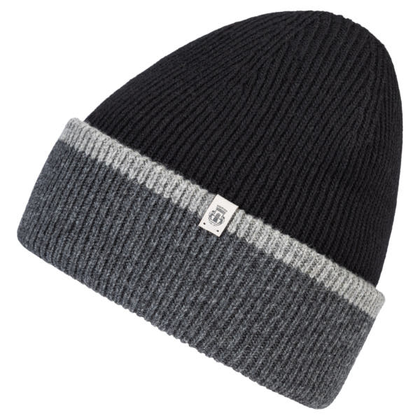 Two Side Knit Mütze - black/graphit