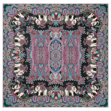 Elephant Parade Cashmere 140x140 - black mystic