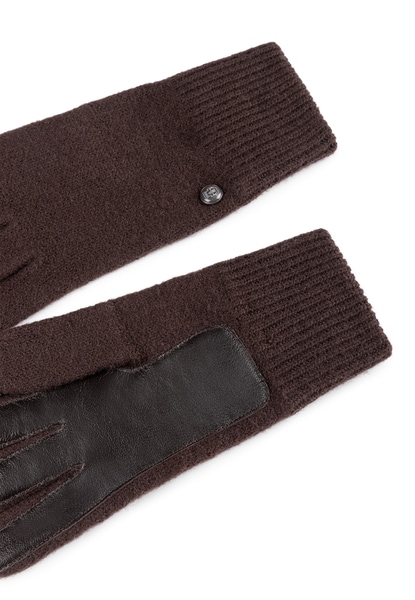 Walkhandschuhe Lederinnenhand - mocca