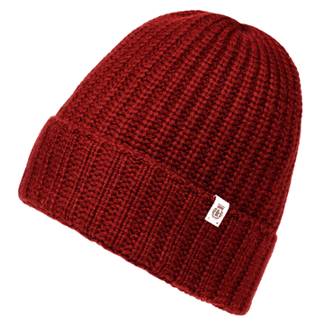 Pure Cashmere Strickmuetze - red