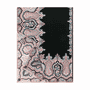Ornament Paisley 70x180 - black/rose