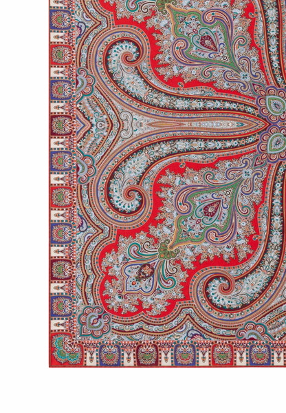 Paisley Star 90x90 - multi red
