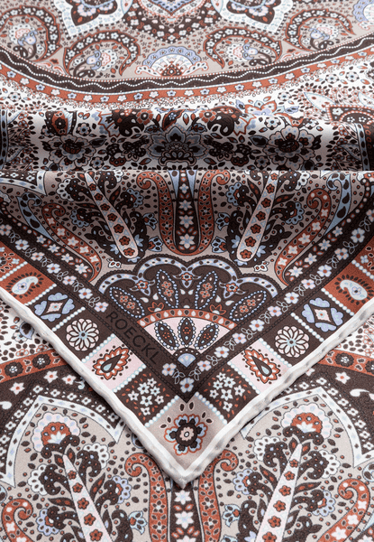 Small Circular Paisley 90x90 - multi natural
