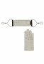 Polka Dots Maske & Handschuh Set - creme black