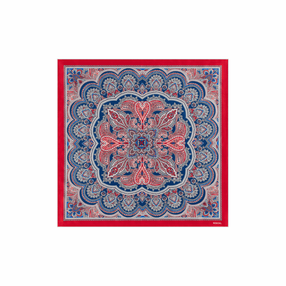 Fine Paisley 53x53  - red/navy
