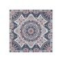 Small Circular Paisley 90x90  - multi blue