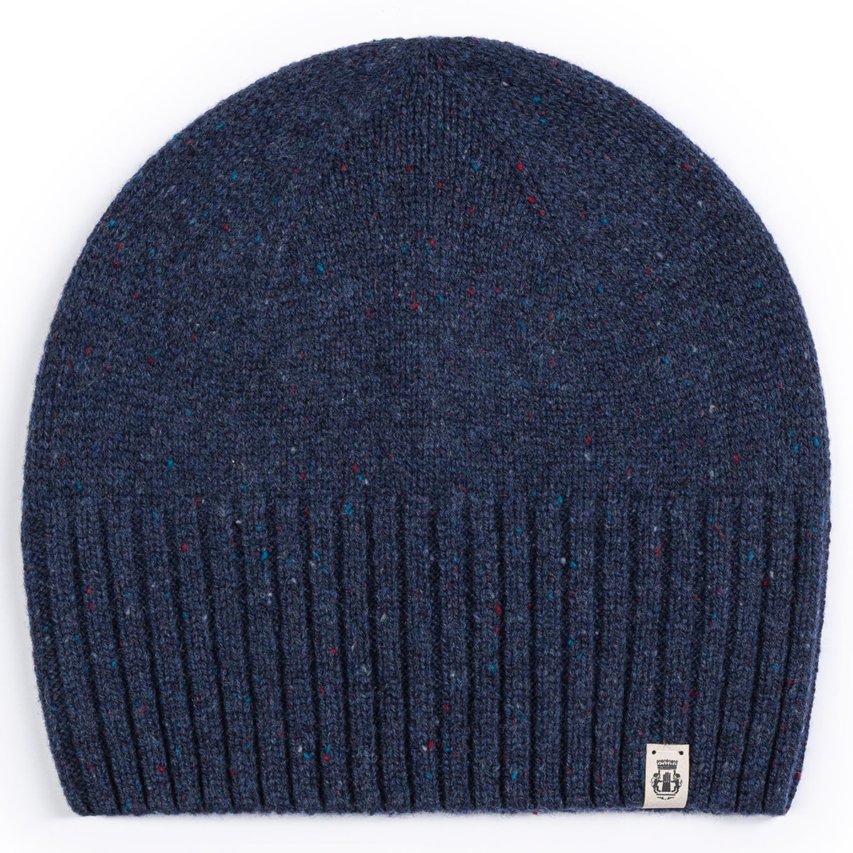Merino Tweed Mütze - navy