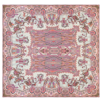 Elephant Parade Silk 140x140 - rose/beige