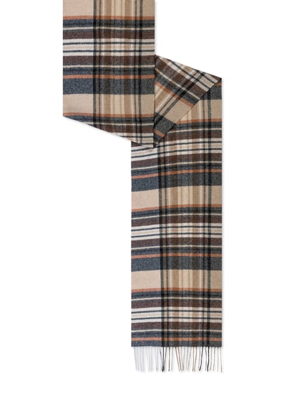 Scottish Tartan Men 30x180  - multi beige
