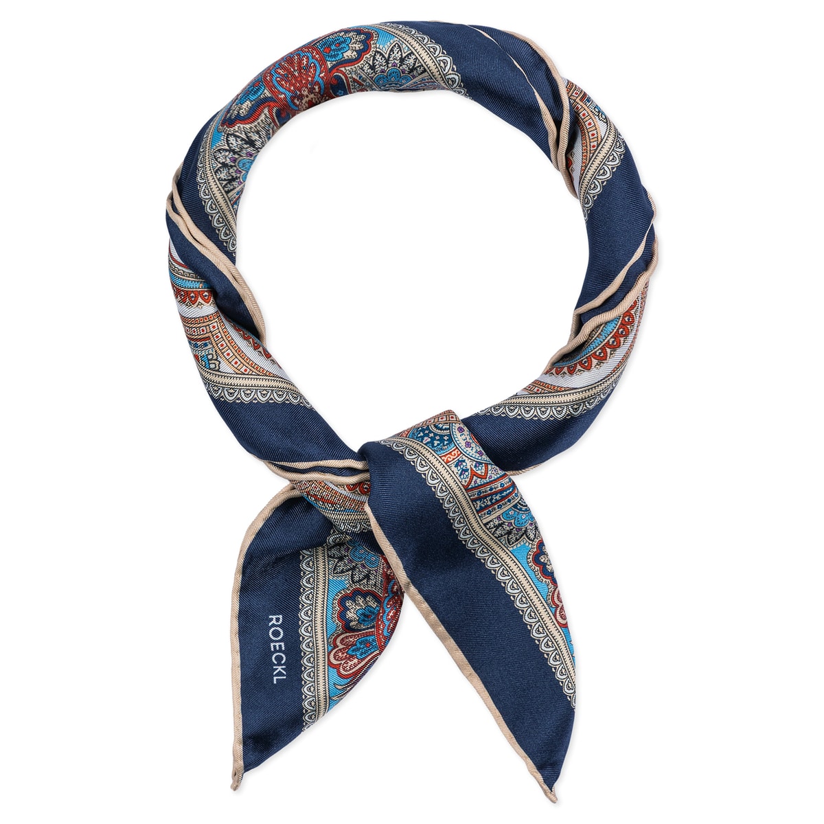 Fine Paisley 53x53  - navy