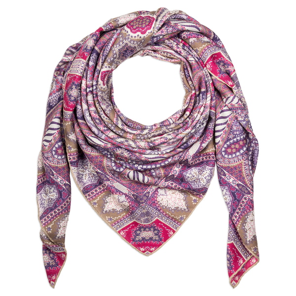 Winter Alhambra Paisley 140x140  - multi magenta