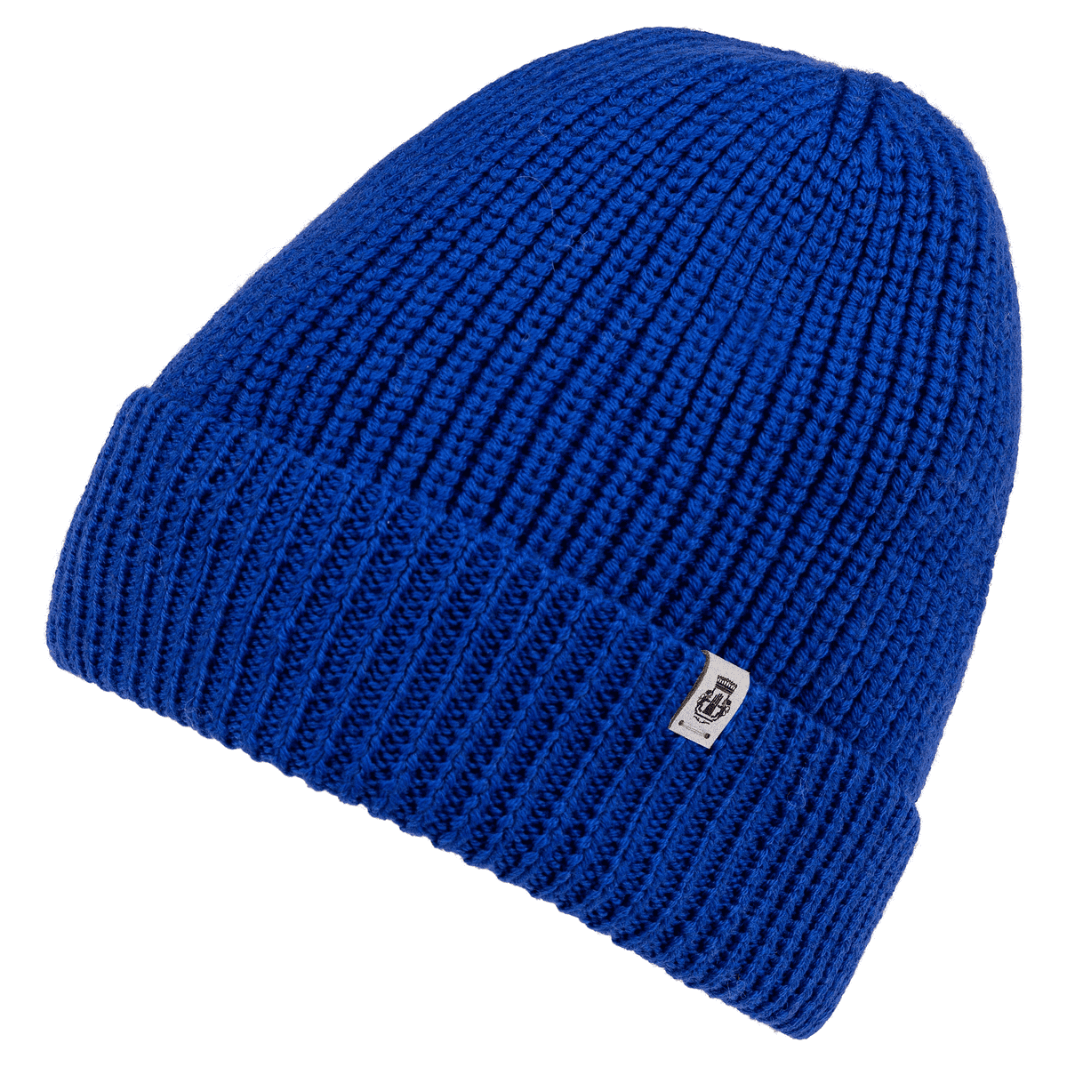 Pure Merino Umschlagmuetze - cobalt