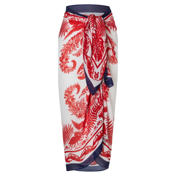 Botanical Garden 100x160 - red/navy