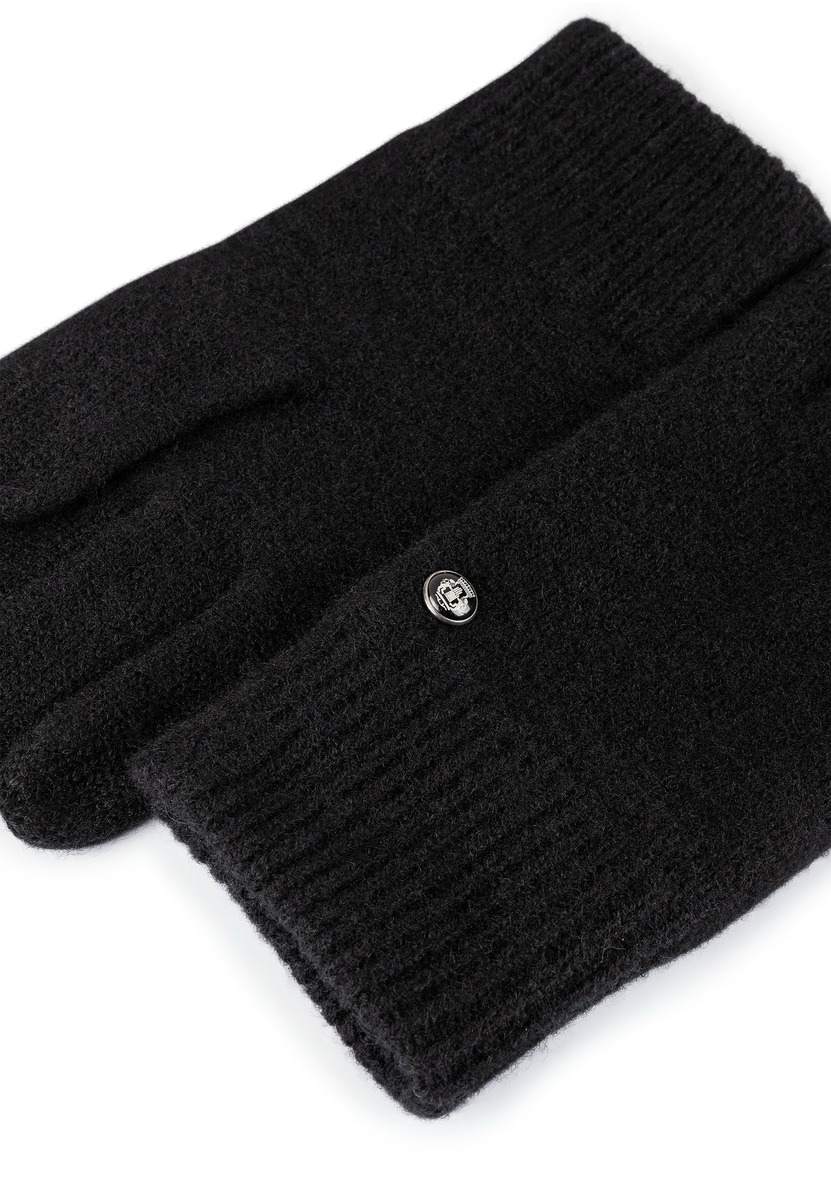 Walkhandschuh mit Kaschmir - black