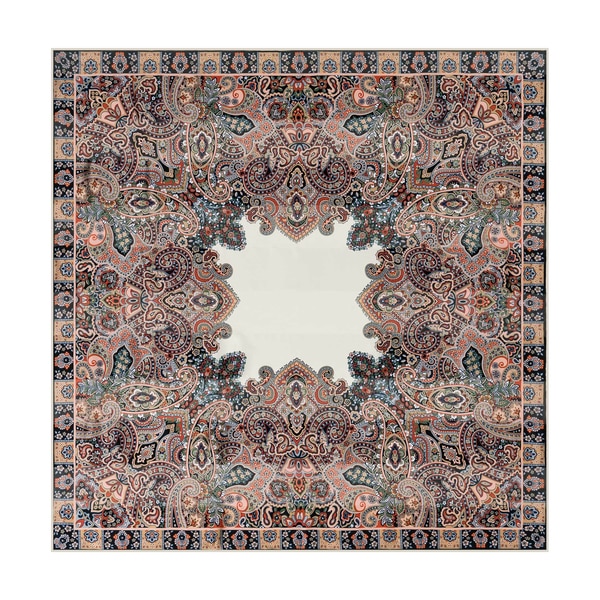 Bold Paisley 90x90 - black multi