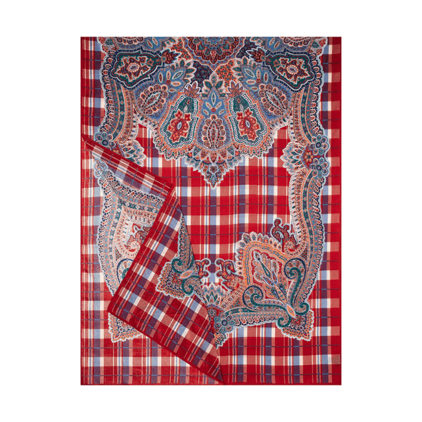 Tartan Paisley 70x180 - multi red
