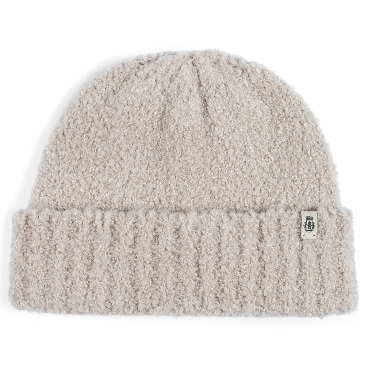Classic Bouclé Umschlagmütze - cashmere