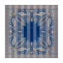 Fire Paisley 140x140 - multi cobalt