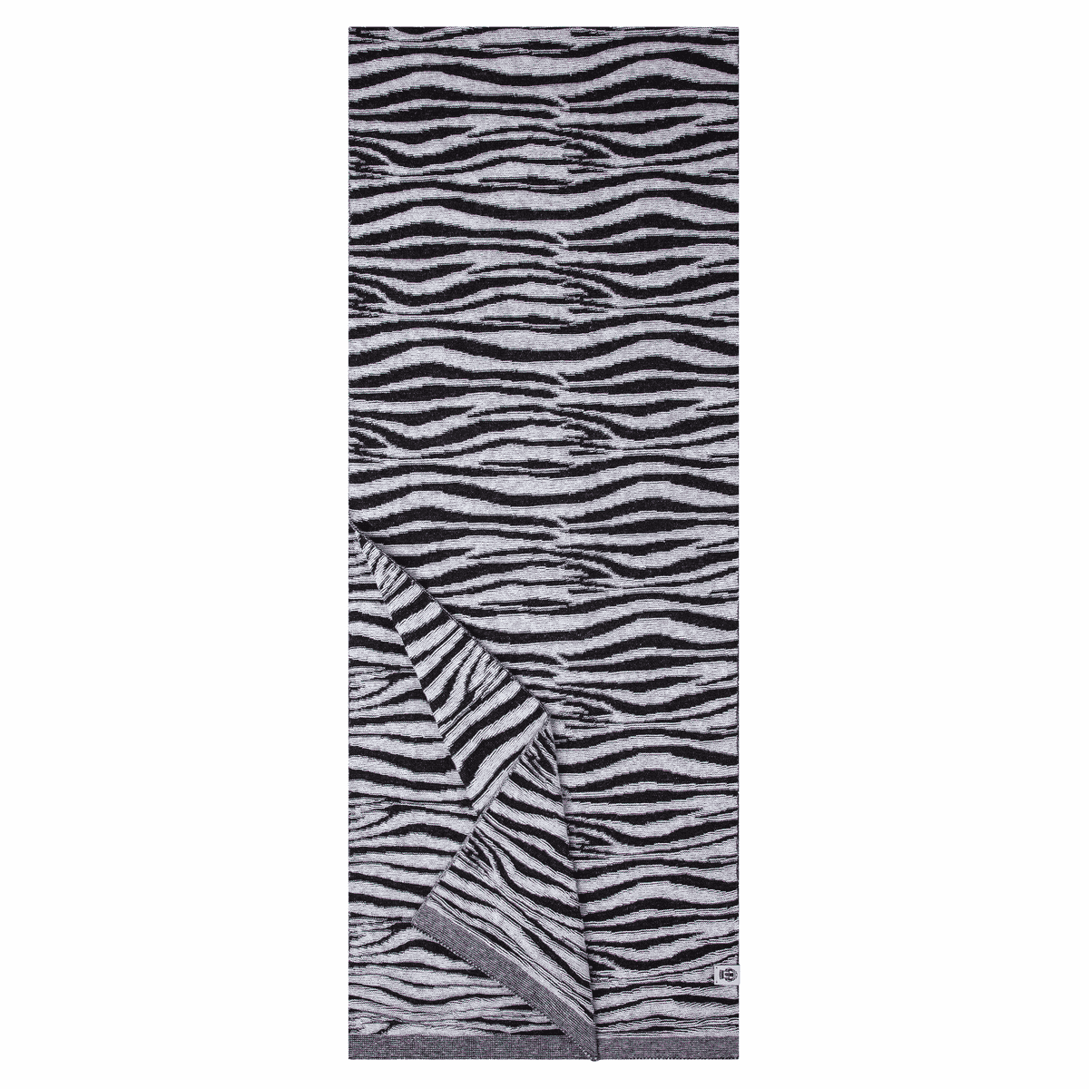 Animal Stripes Schal 35x170 - black/creme