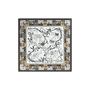Lucky Elephant 53x53  - white/black
