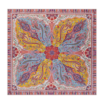 Paisley Mirage 90x90  - multi red