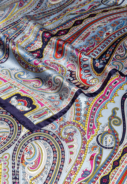 Paisley Reverie 70x180 - multi blue