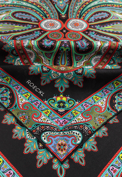 Aesthetic Paisley 140x140 - black/red