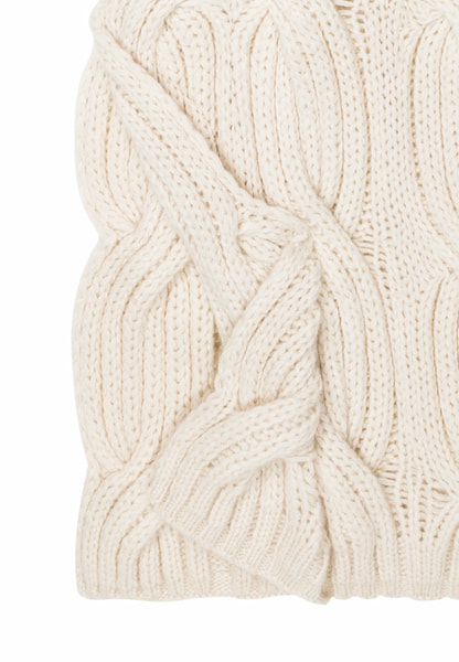 Braided Rip Schal 30x180 - creme