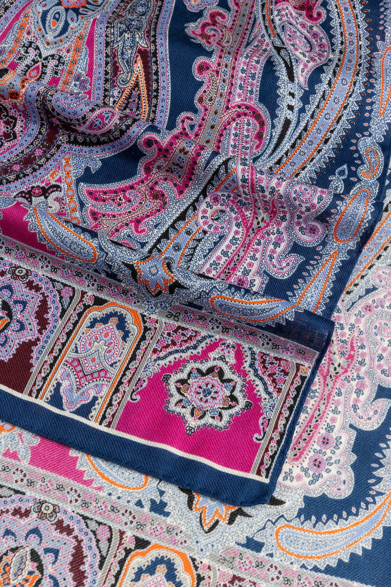 Harfen Paisley 70x170 - multi indigo