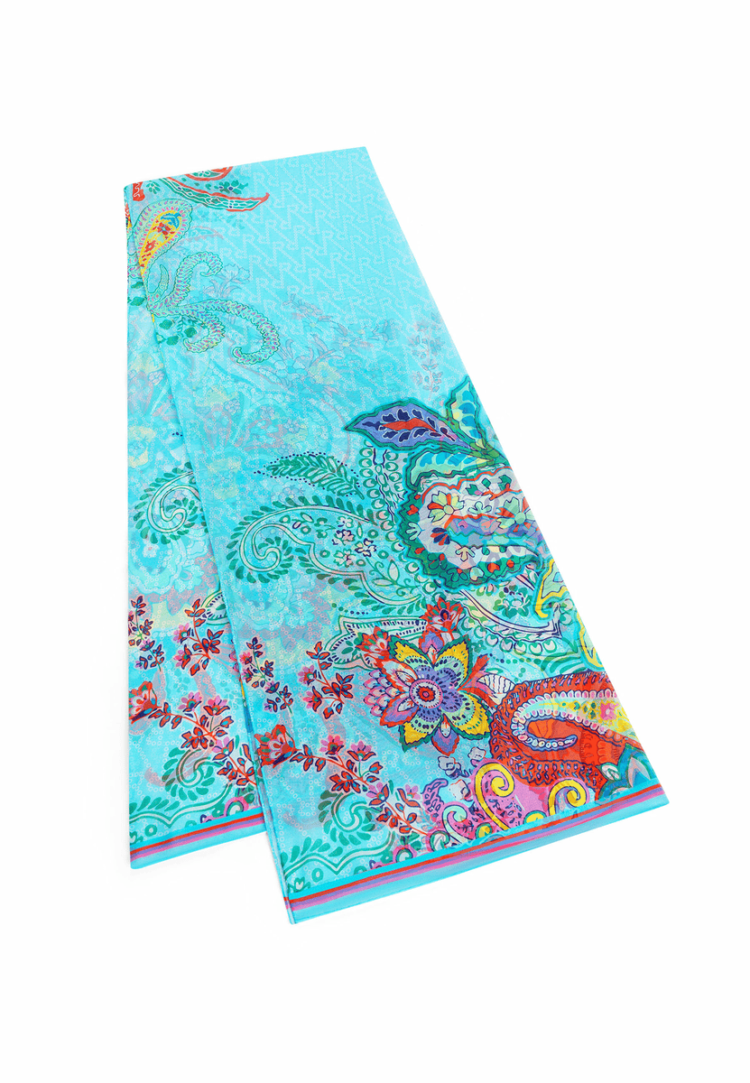 Double-R Paisley 65x180 - multi turquoise
