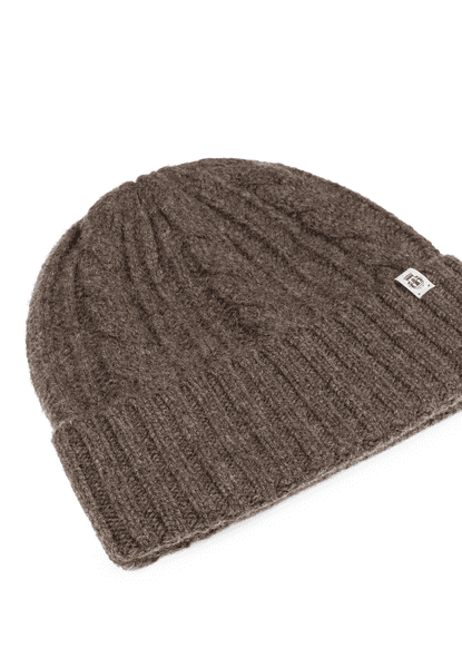 Cabled Charm Mütze  - coffee