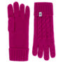 Cabled Charm Strickhandschuhe  - berry
