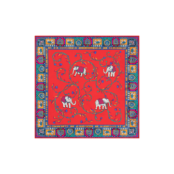 Elephant Garden 53x53 - multi red