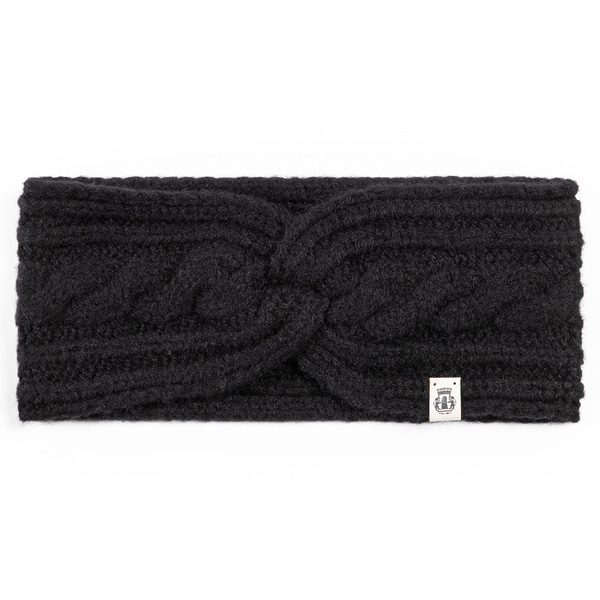 Cabled Charm Strirnband - black