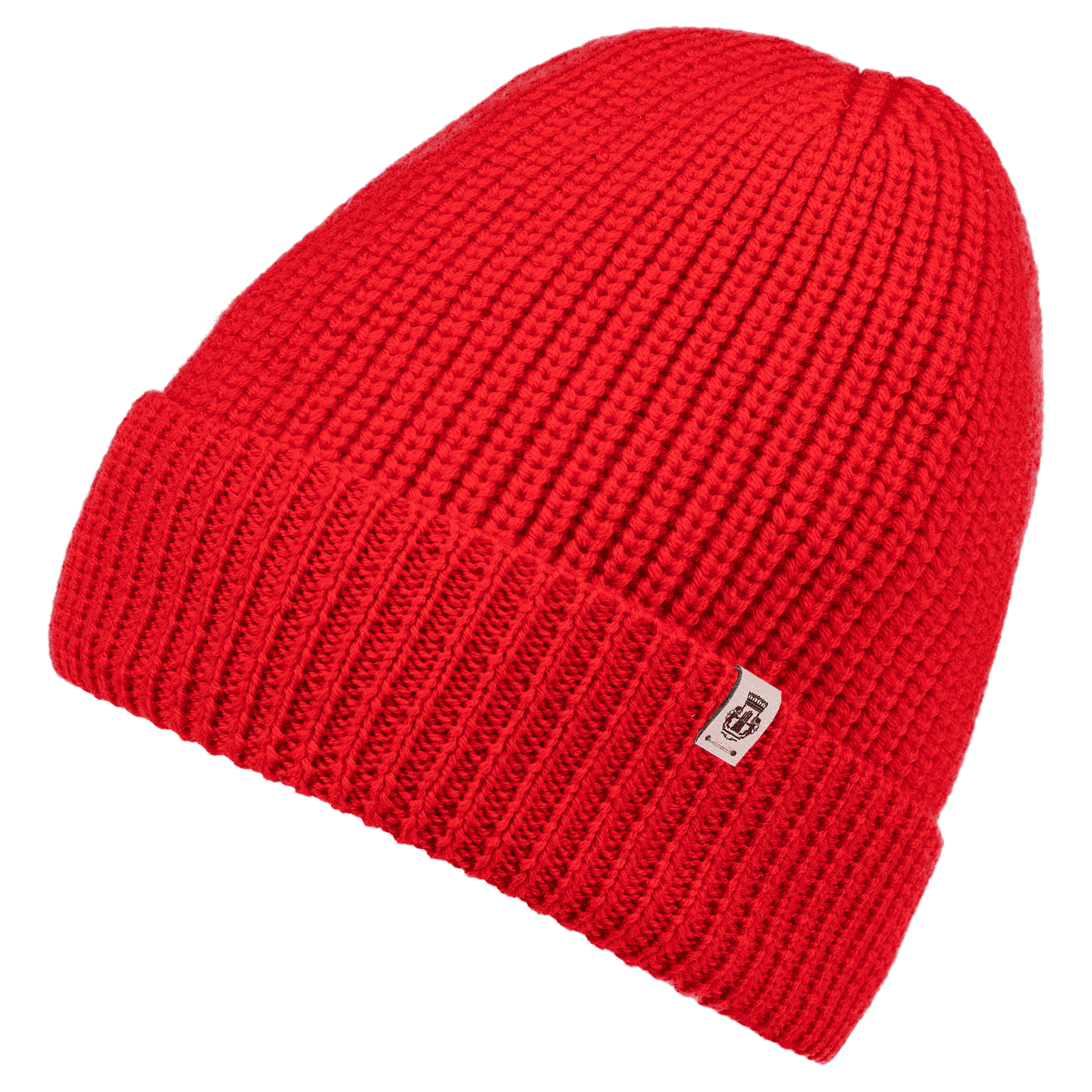 Pure Merino Umschlagmuetze - race red