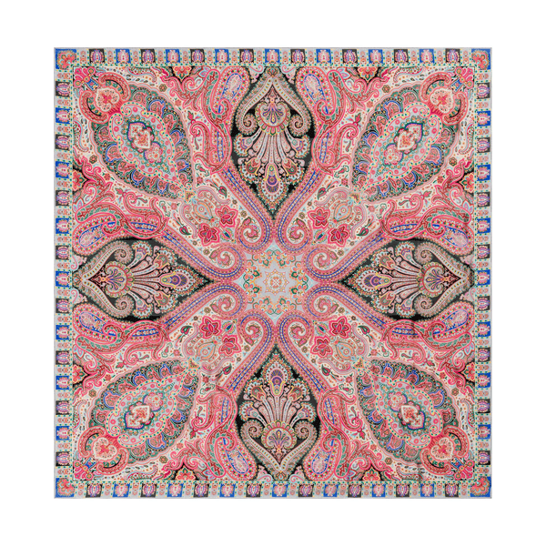Majestic Paisley 140x140 - black lights
