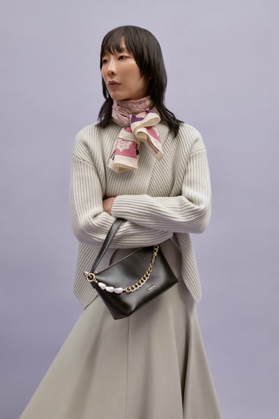 Harfen Paisley 70x170 - mauve