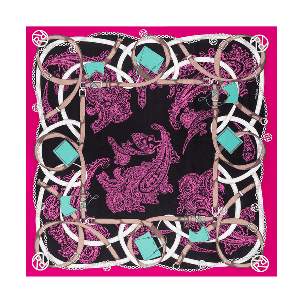 Noble Paisley 90x90 - multi berry