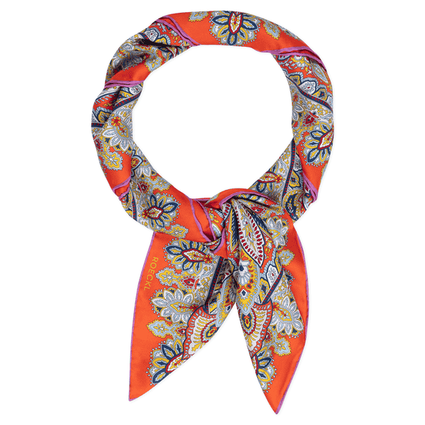 Flourishing Paisley 90x90  - multi sunset