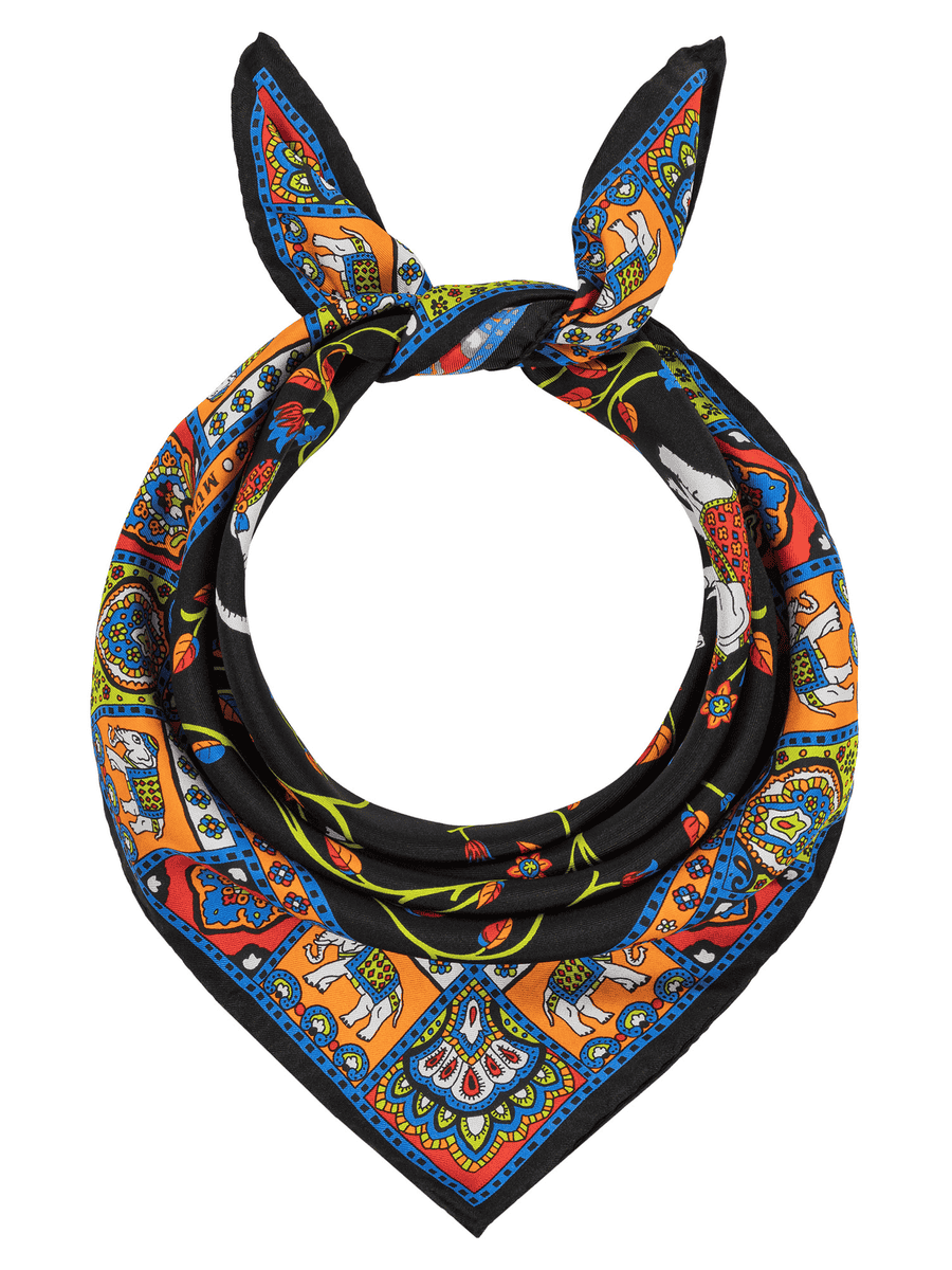 Elephant Garden 53x53 - multi black