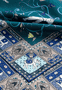 Lucky Elephant 53x53  - multi emerald