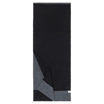 Two Side Knit Schal 35x180 - black/graphit