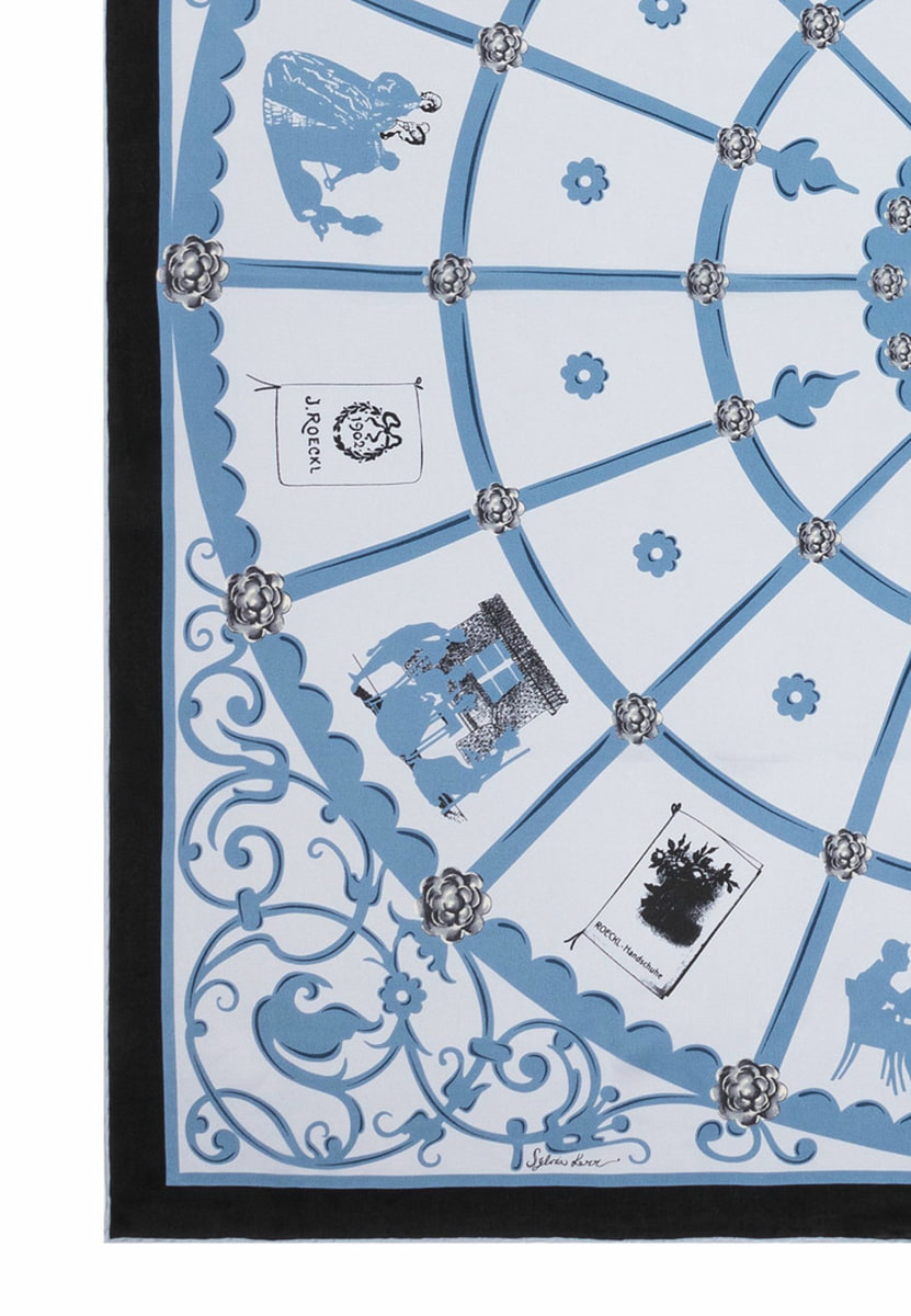 Das schoenste Geschenk 90x90 - bleu/silver
