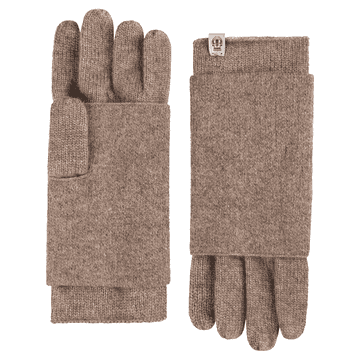 Pure Cashmere Stulpenhandschuhe - taupe