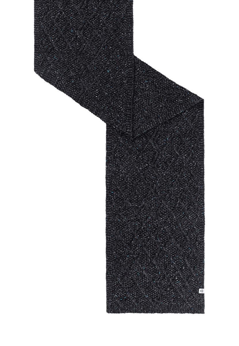 Winter Tweed Schal 35x180 - black