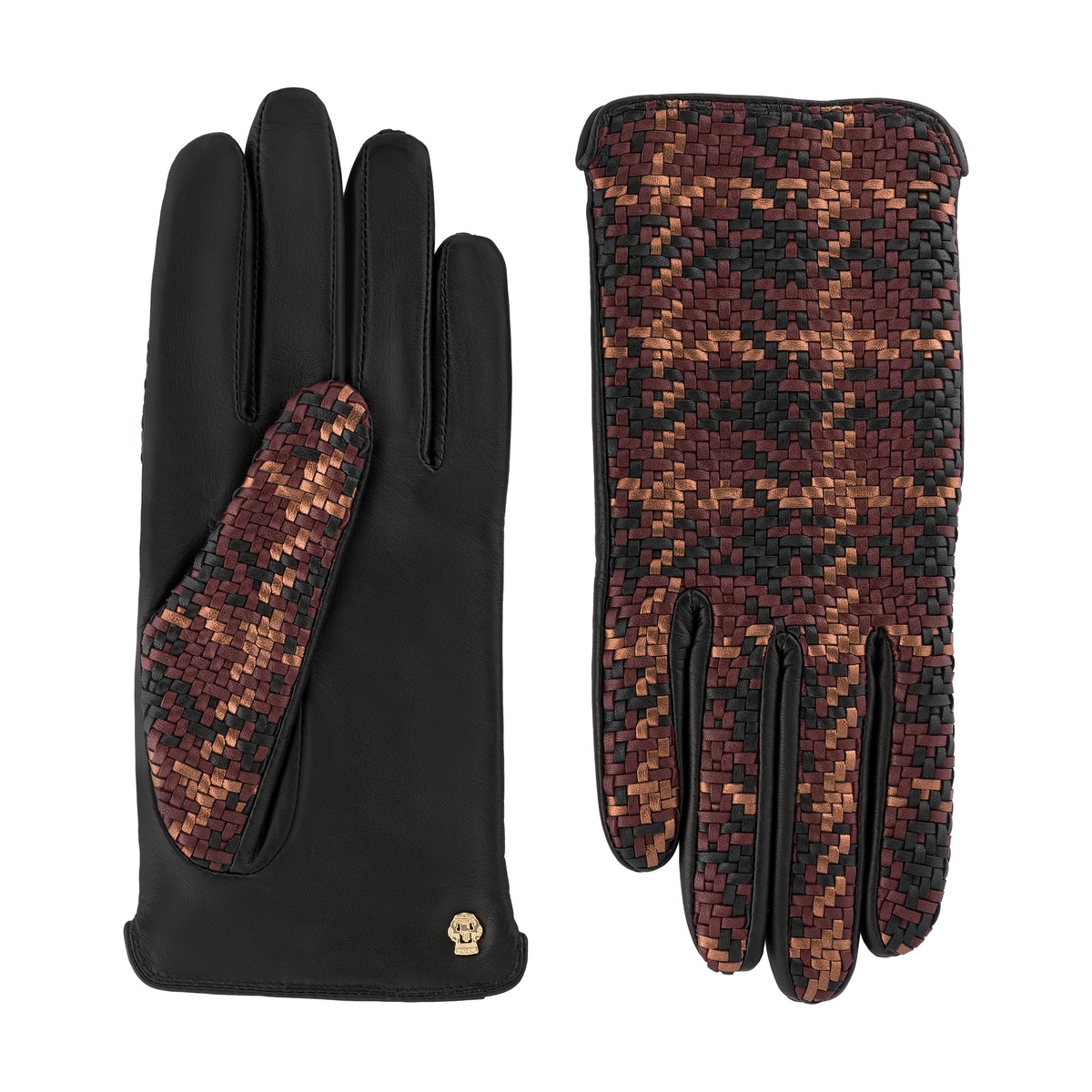 Heringbone Jacquard Weaving - multi wine